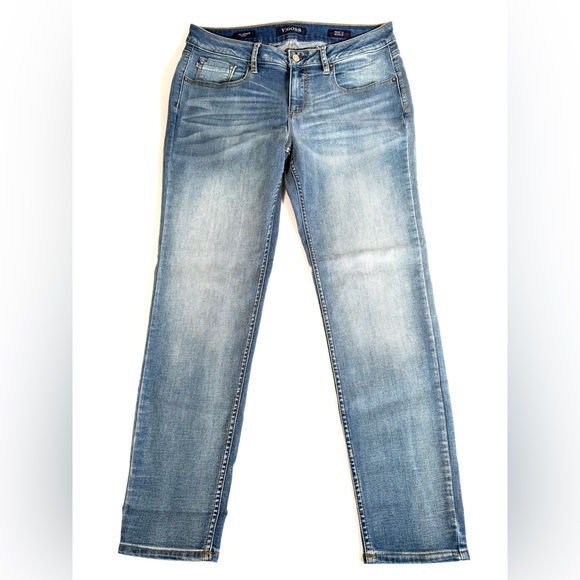 Vigoss Denim - Vigoss Light Blue Wash Jagger Skinny Mid-Rise Denim Jeans Americana Streetwear
